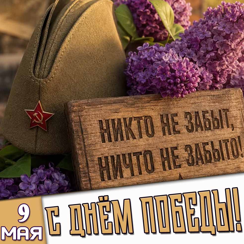 Картинка "9 мая - с днём Победы! Никто не забыт, ничто не забыто!"