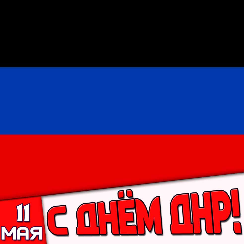 Стильная картинка 11 мая - с днём ДНР!