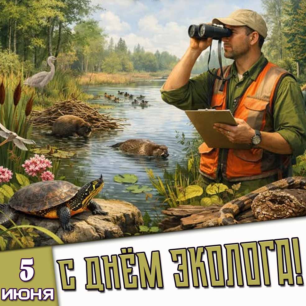 Картинка 5 июня - с днём эколога!