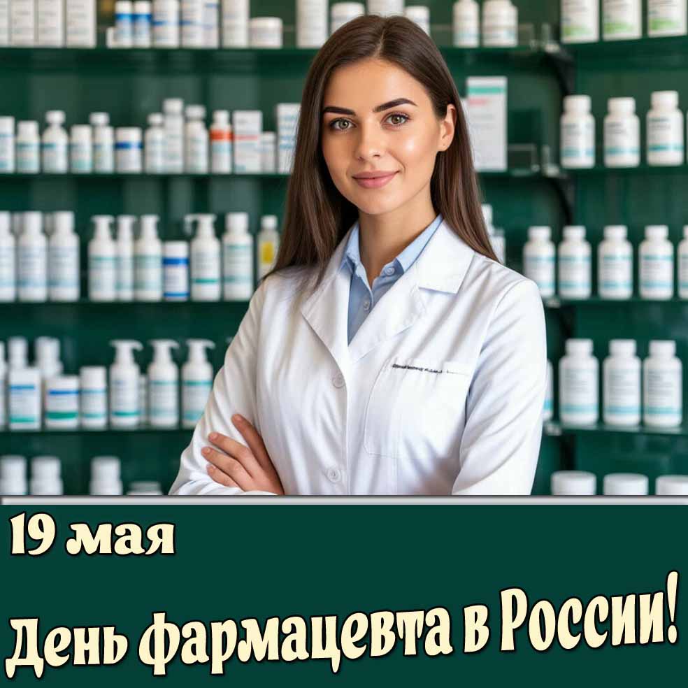 Открытка 19 мая - фармацевта в России!