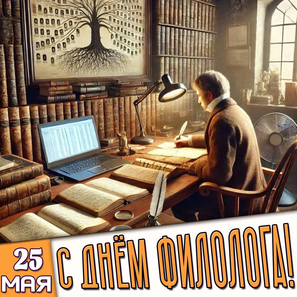 Картинка 25 мая - с днём филолога!