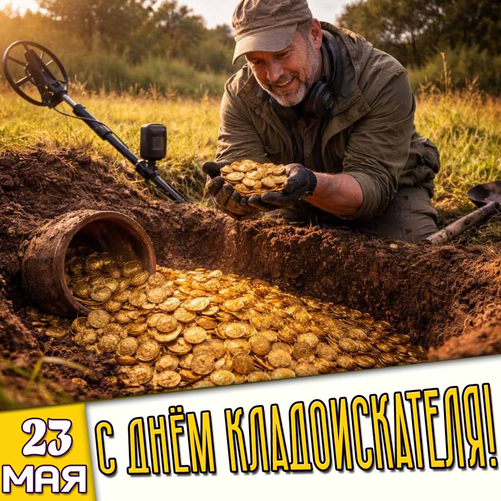 Картинка 23 мая - с днём кладоискателя!
