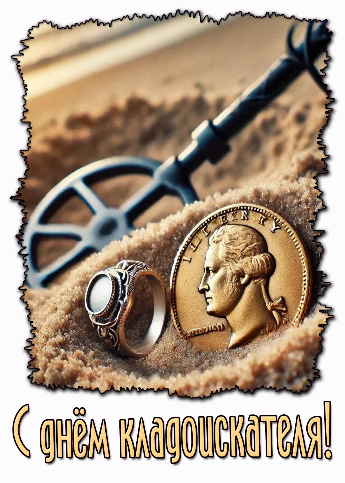 Открытка с днём кладоискателя
