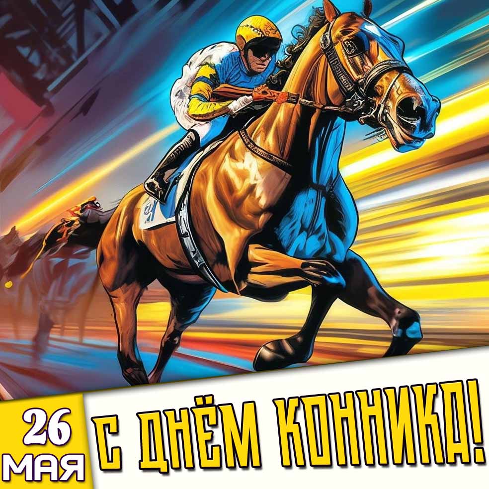 Картинка 26 мая - с днём конника!
