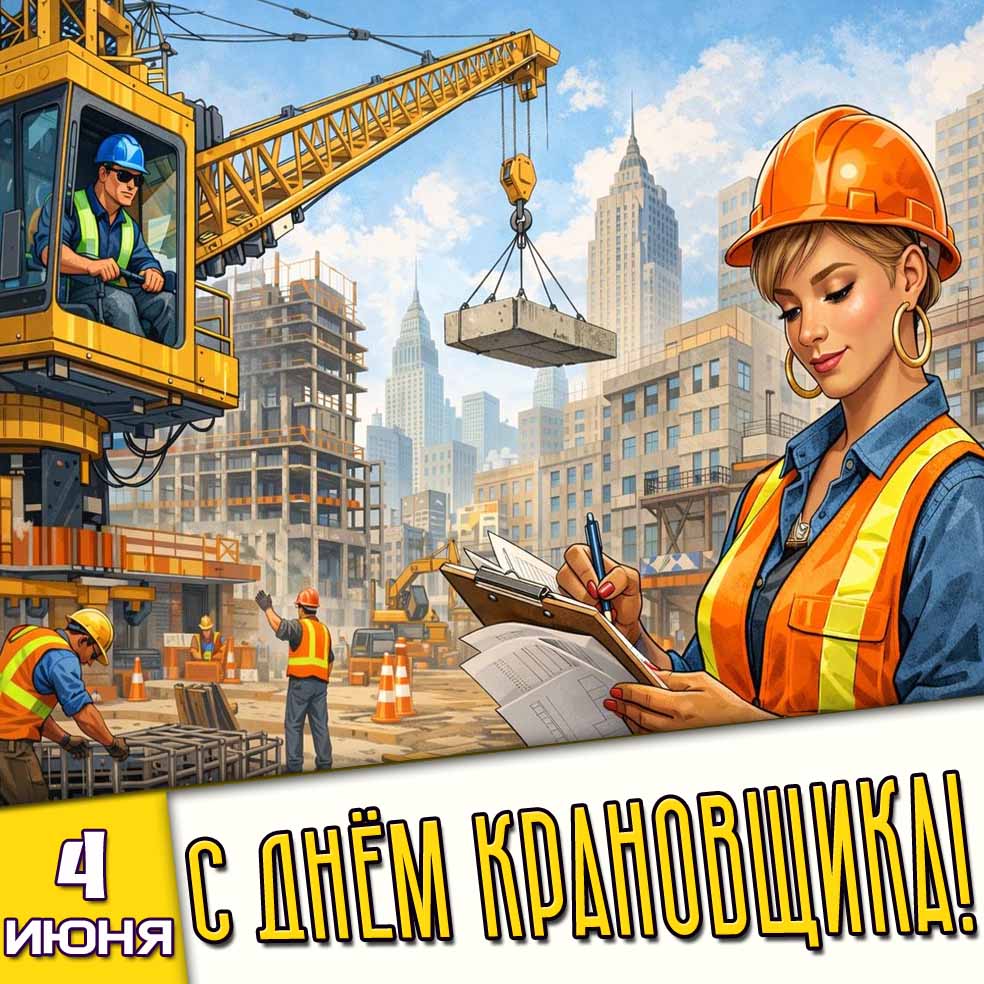 Картинка 4 июня - с днём крановщика!