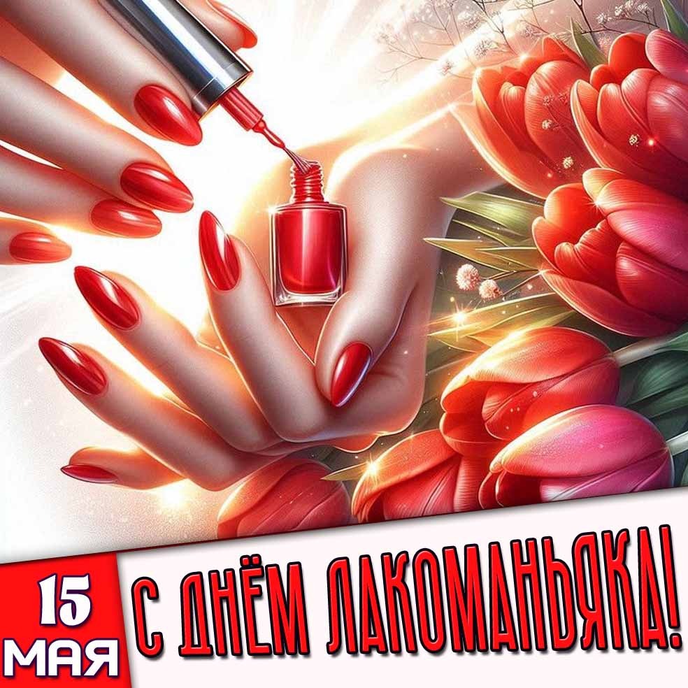 Открытка 15 мая - с днём лакоманьяка!