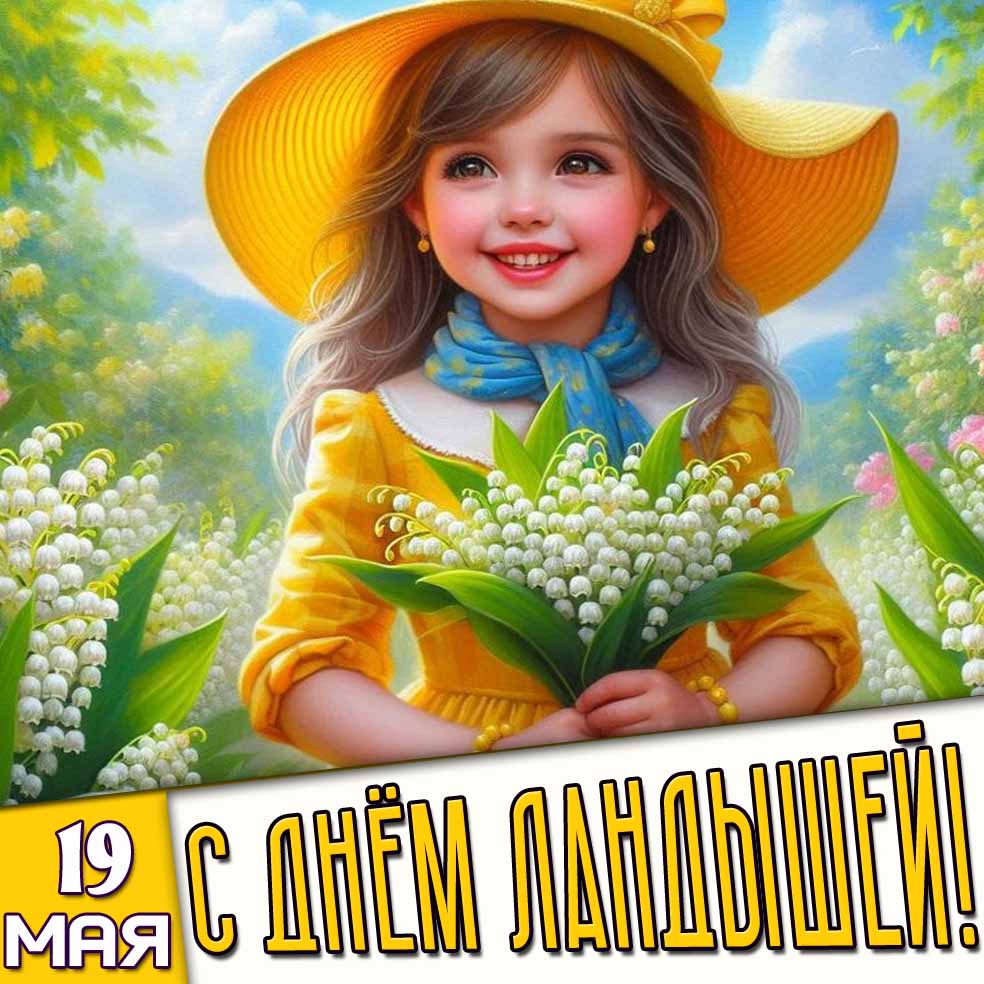 Картинка 19 мая - с днём ландышей!