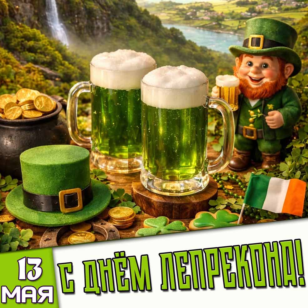 Картинка 13 мая - с днём лепрекона!