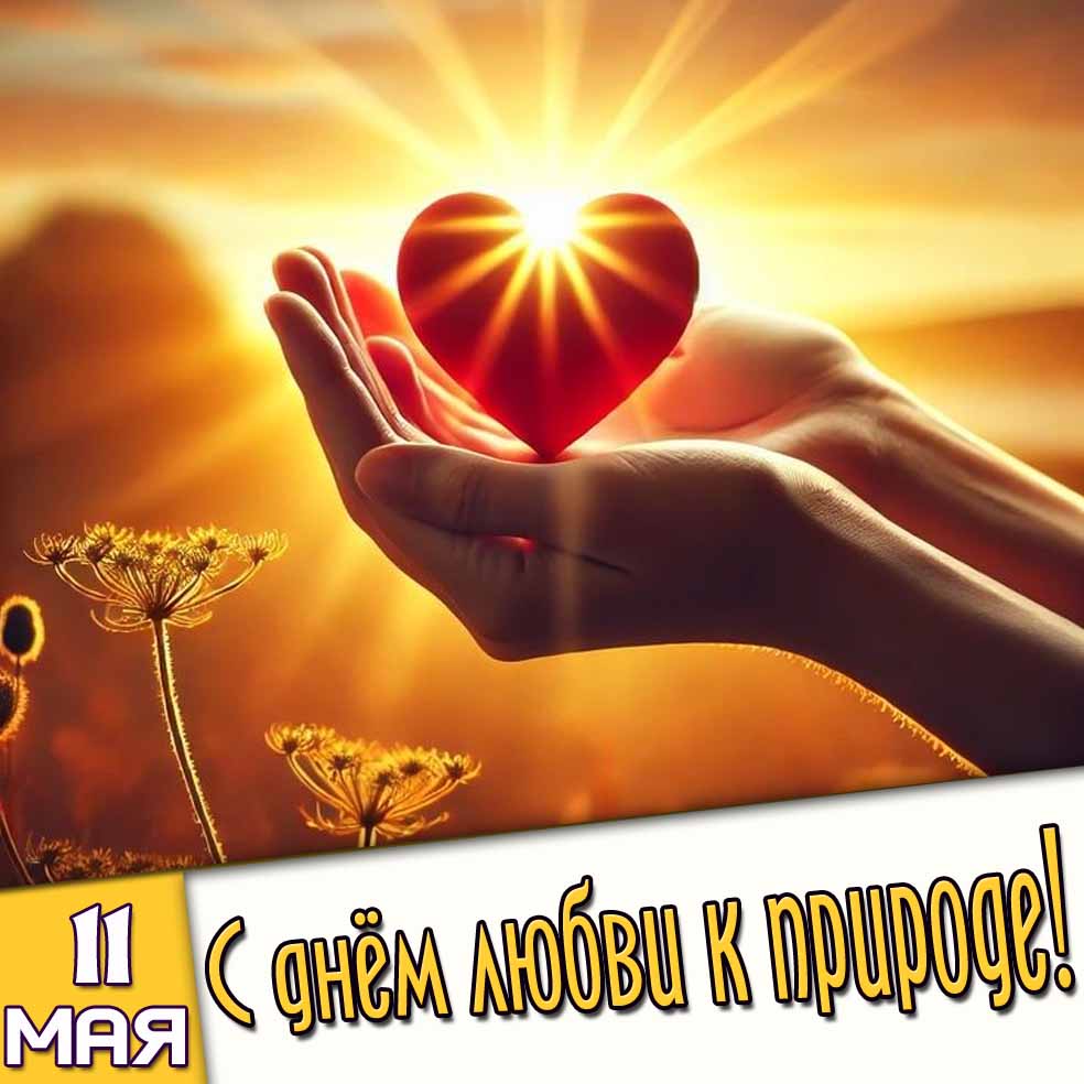 Открытка 11 мая - с днём любви к природе!