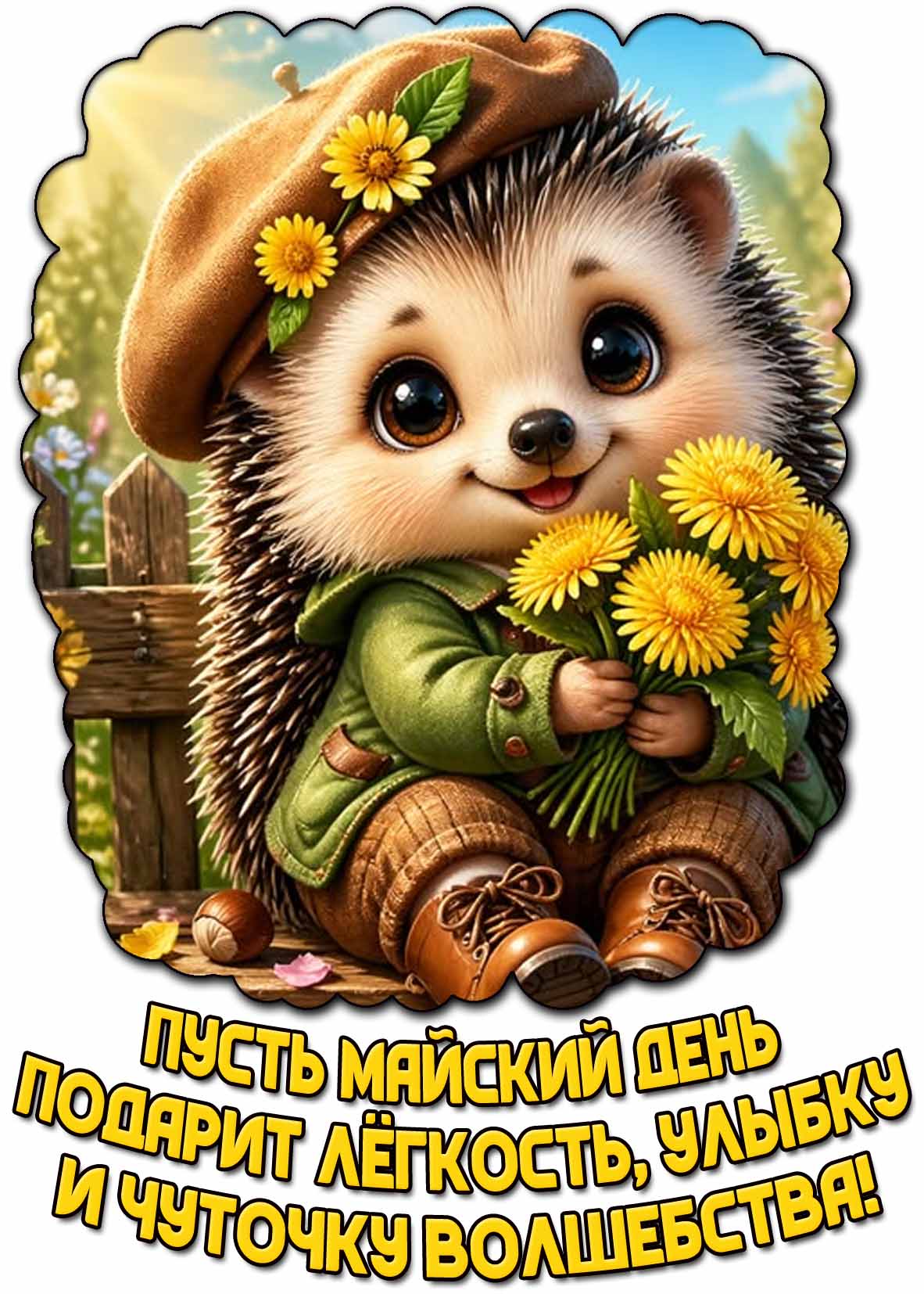 Картинка "Пусть майский день подарит лёгкость, улыбку и чуточку волшебства!"