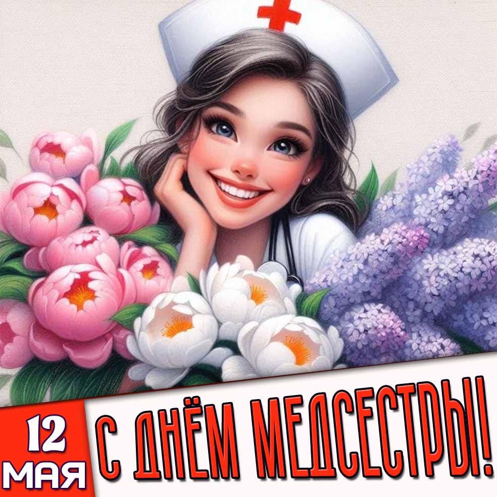 Картинка 12 мая - с днём медсестры!