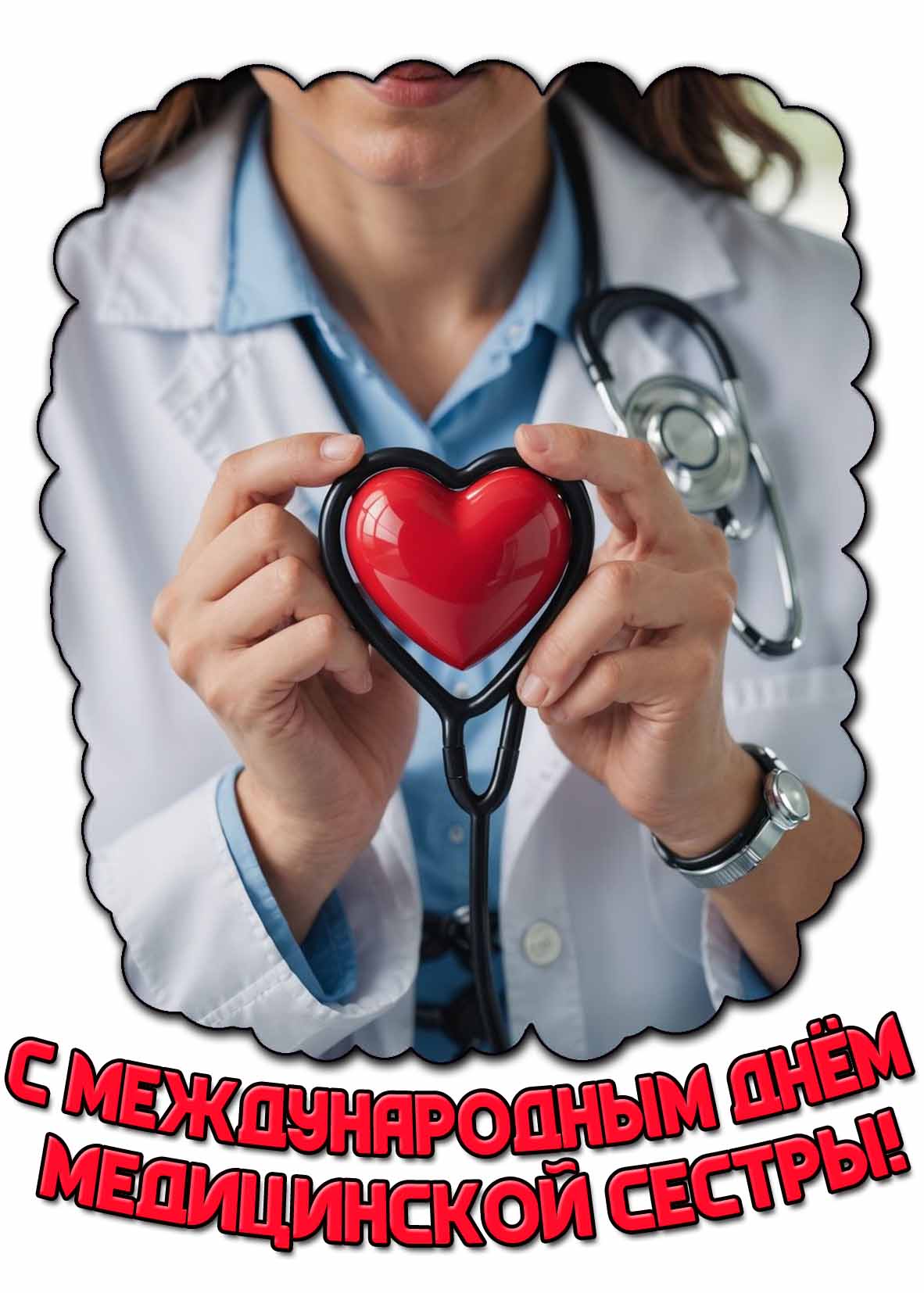 Картинка с Международным днём медицинской сестры
