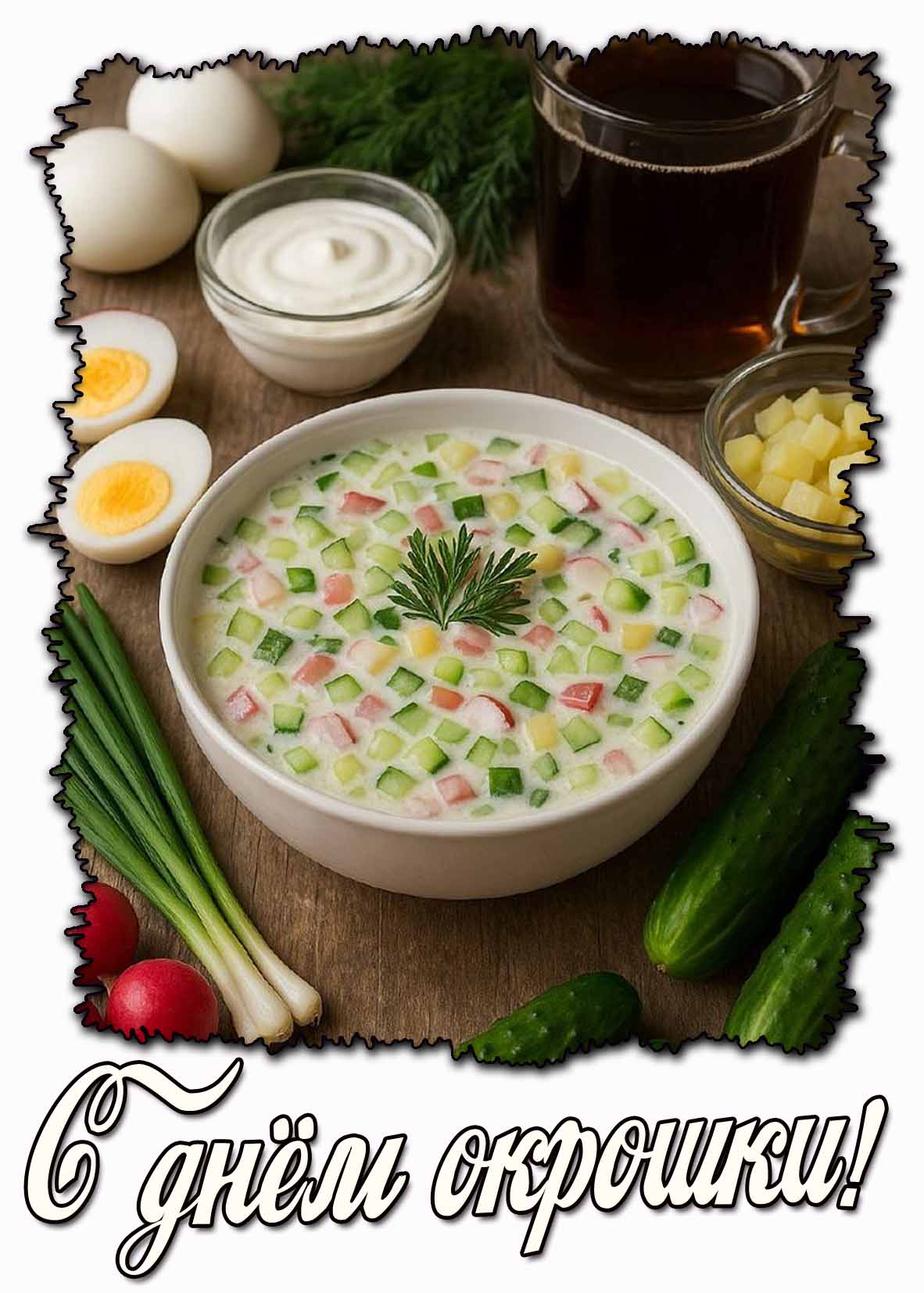 Картинка с днём окрошки