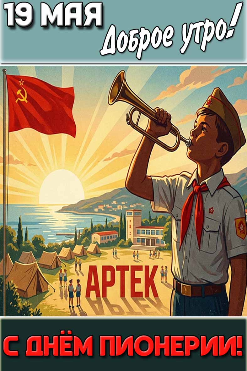 Картинка "19 мая доброе утро! С днём пионерии!"