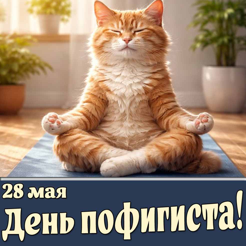 Открытка 28 мая - день пофигиста!