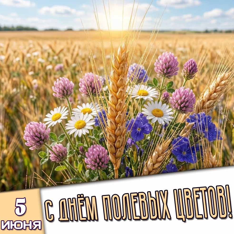 Картинка 5 июня - с днём полевых цветов!