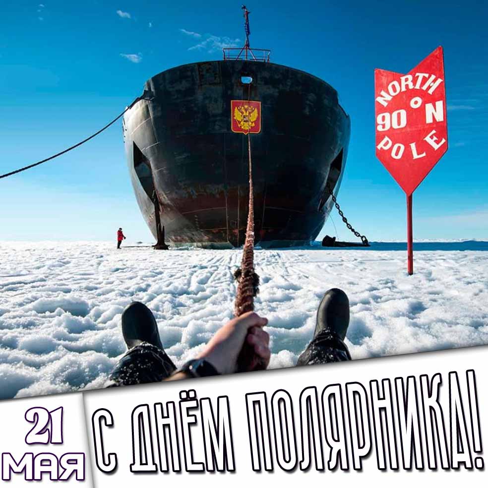 Картинка 21 мая - с днём полярника!