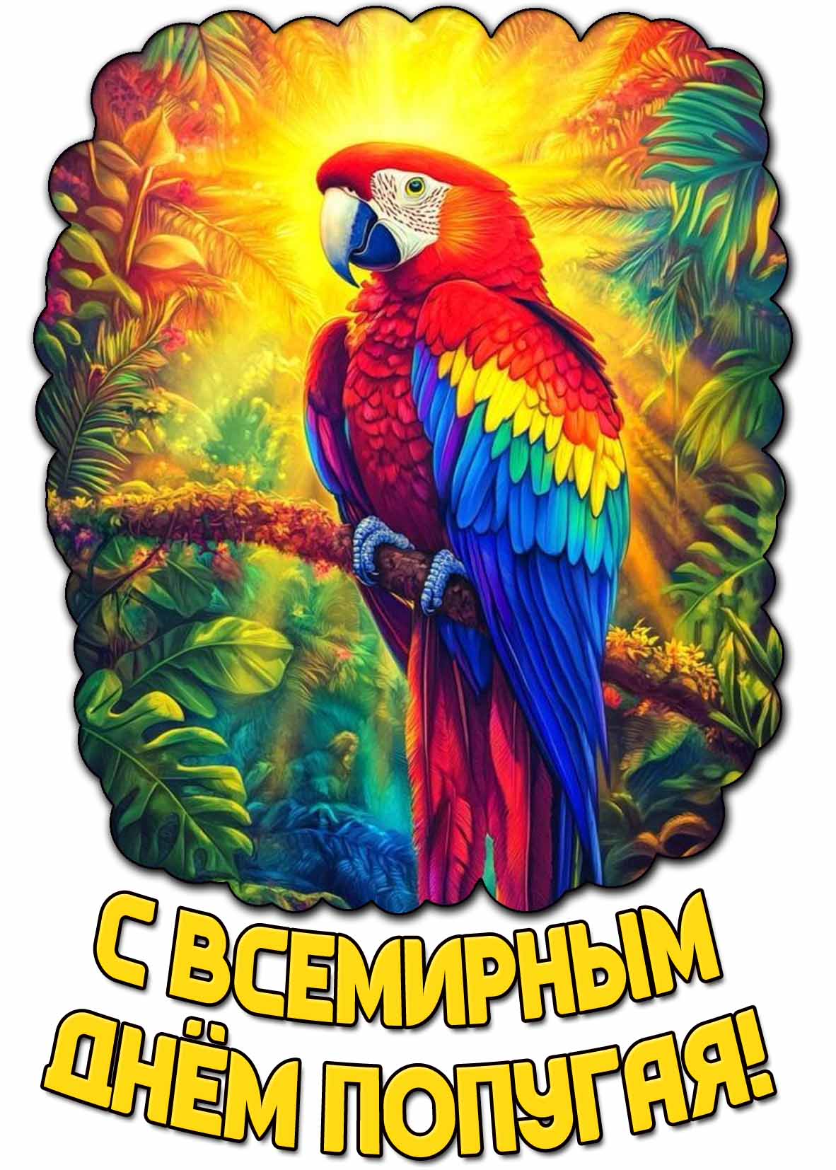 Картинка с Всемирным днём попугая