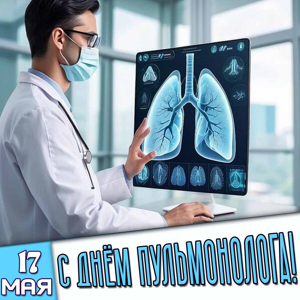 Картинка 17 мая - с днём пульмонолога!