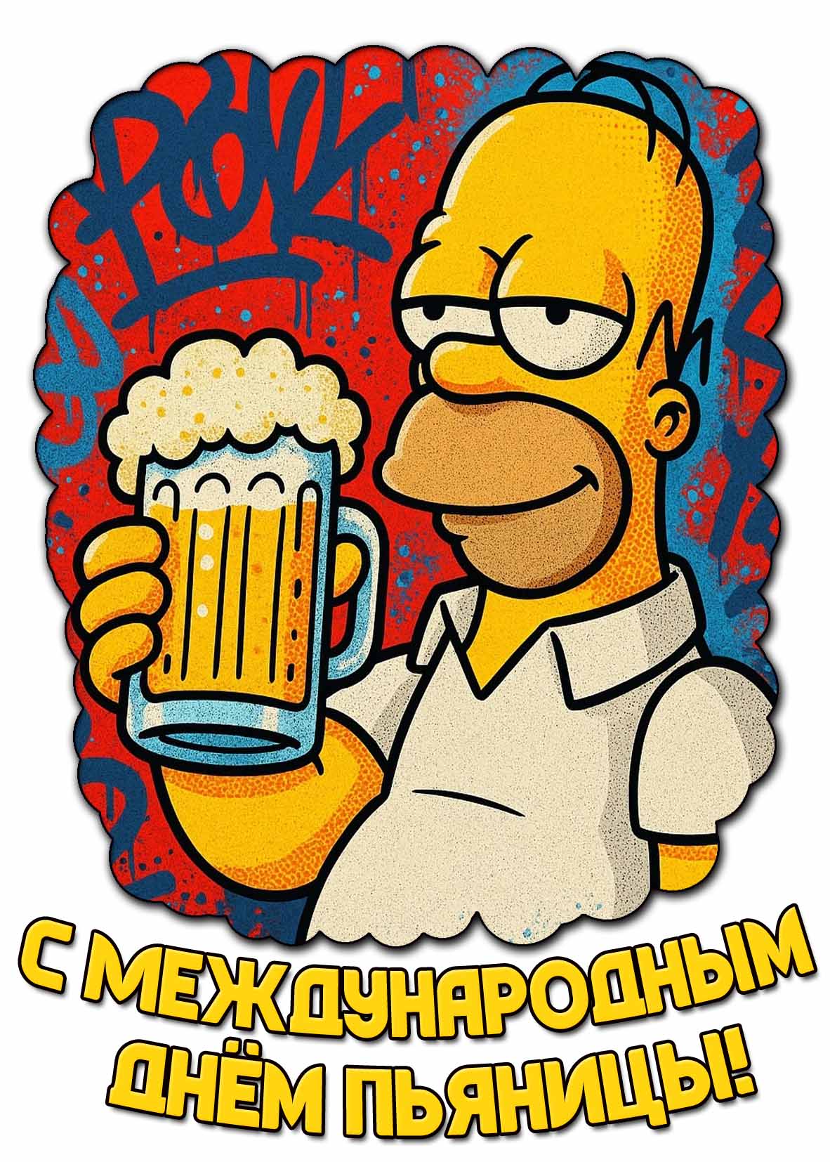 Мультяшная картинка с Международным днём пьяницы