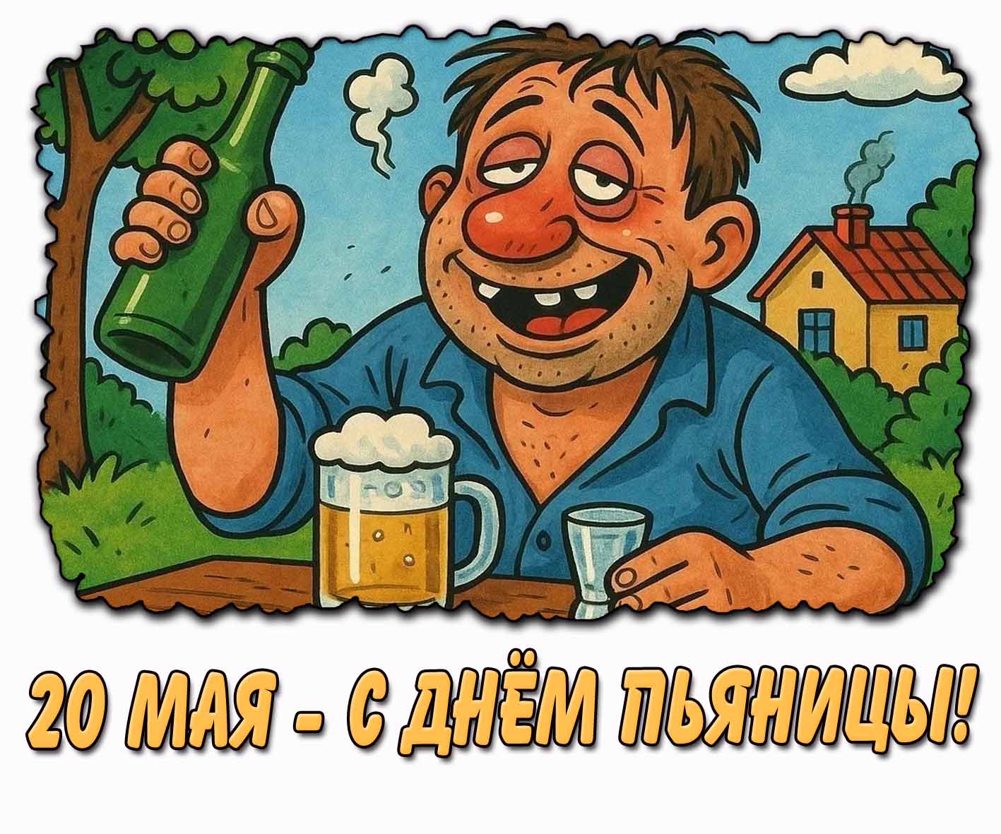 С днём пьяницы! - прикольная картинка на 20 мая