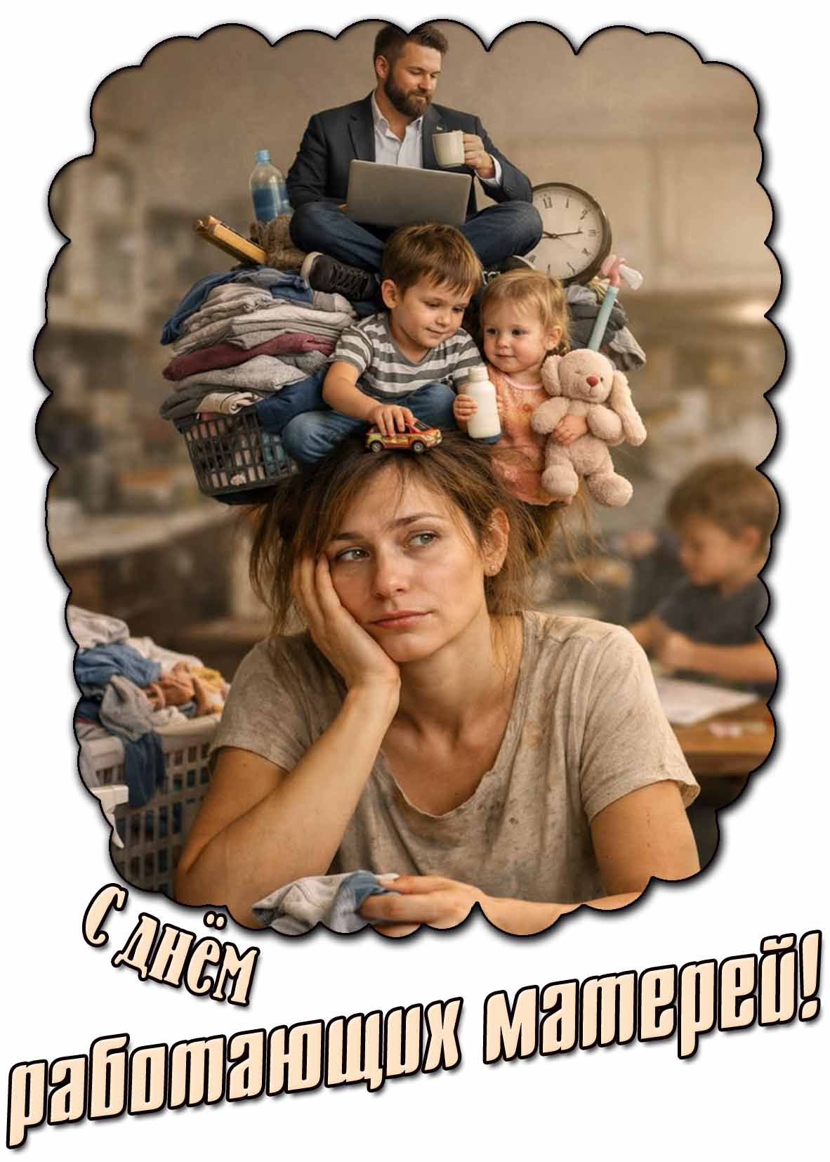 Смешная картинка с днём работающих матерей