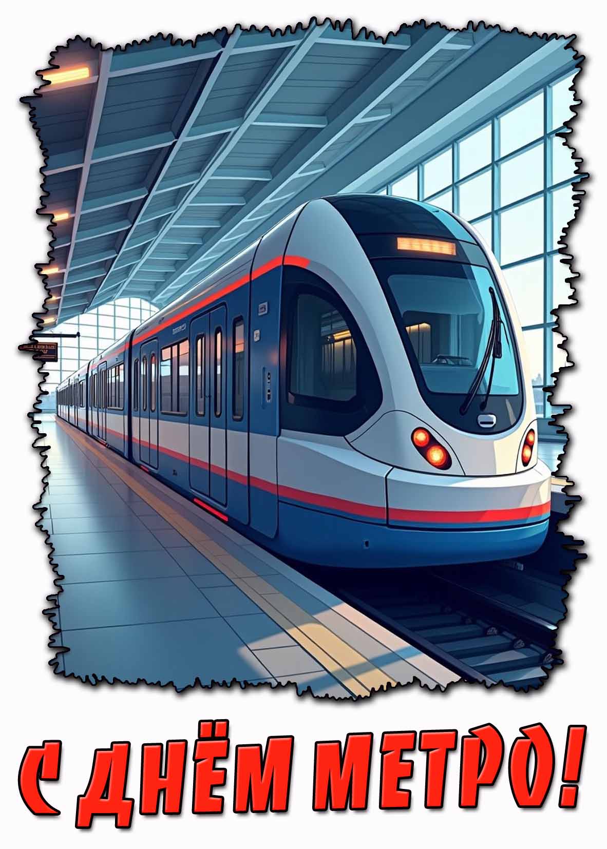 Открытка с днём метро