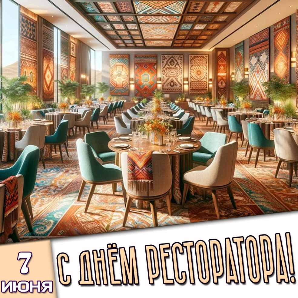 Открытка 7 июня - с днём ресторатора!