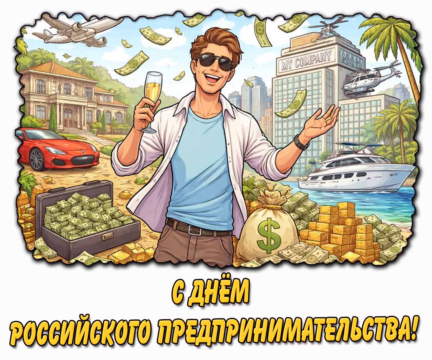 Открытка с днём российского предпринимательства