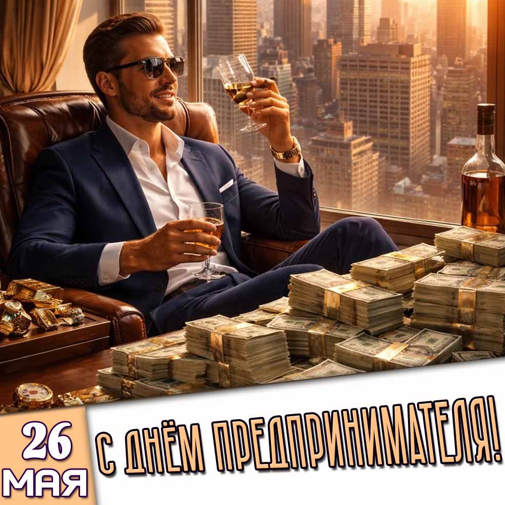 Открытка 26 мая - с днём предпринимателя!