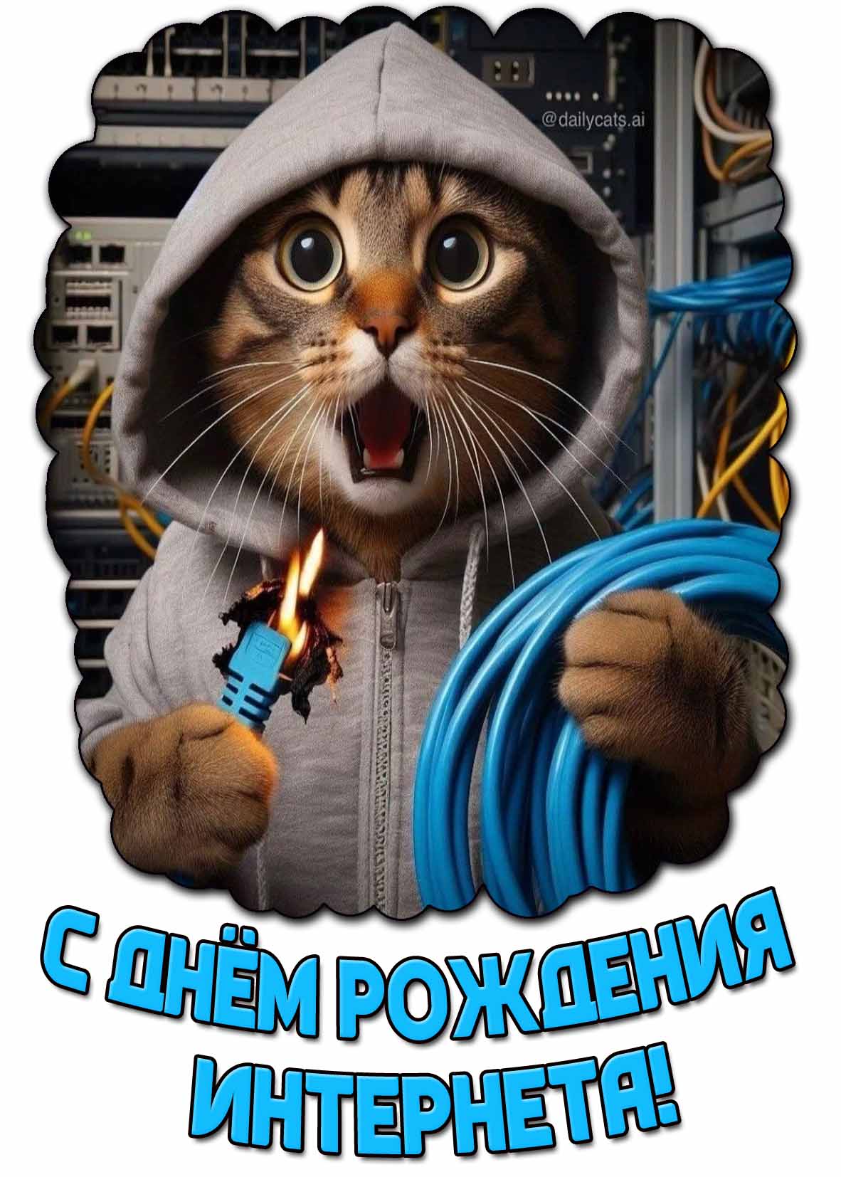 С днём рождения Интернета! - смешная открытка