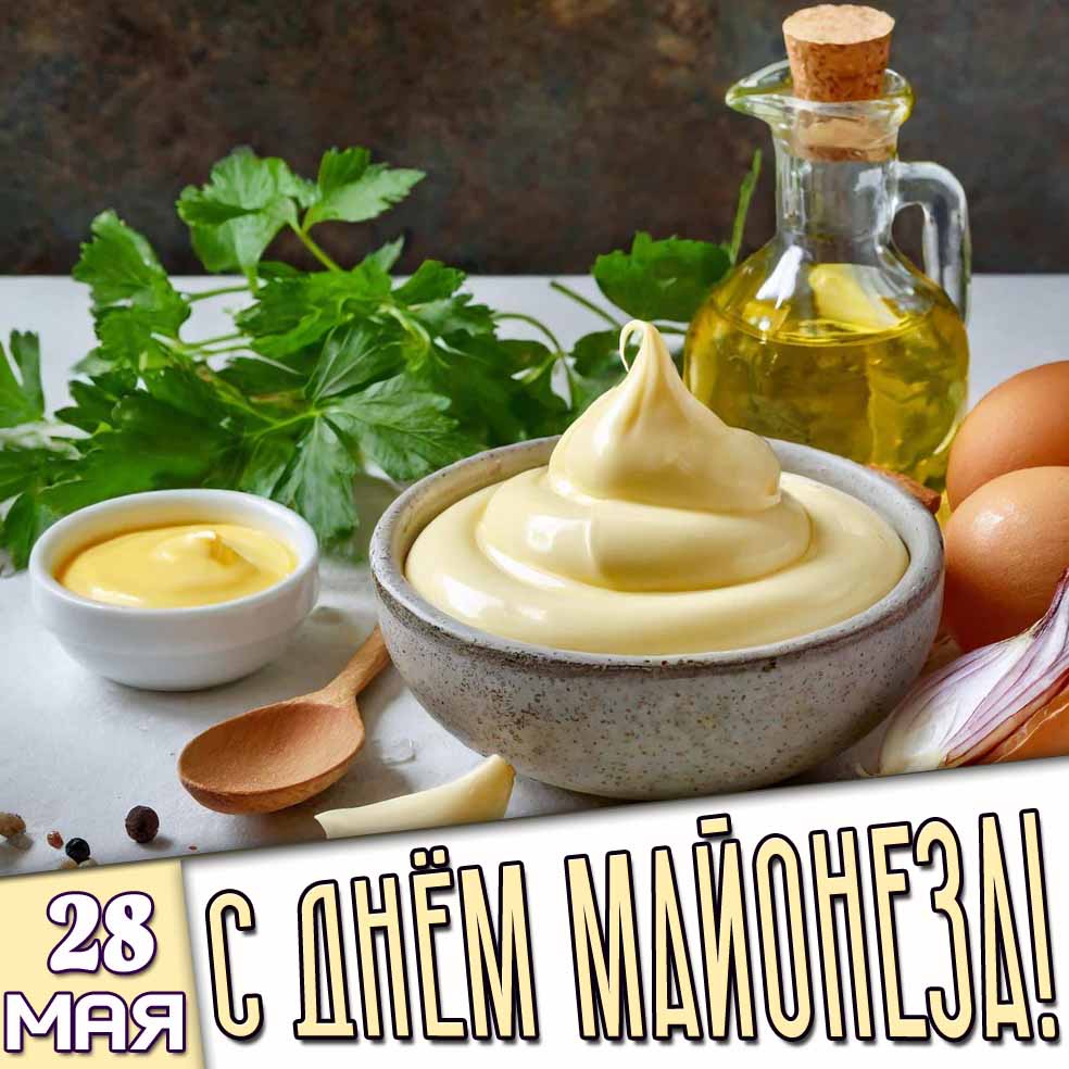 Картинка 28 мая - с днём майонеза!