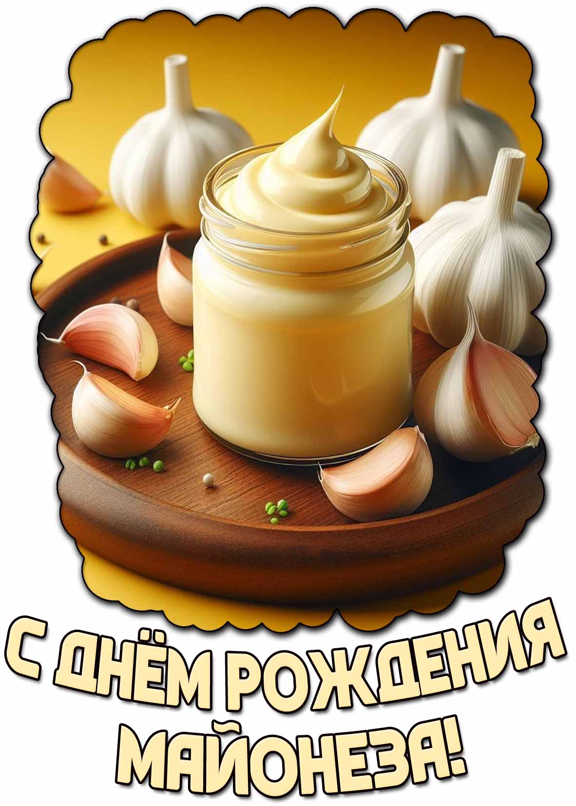 Картинка с днём рождения майонеза
