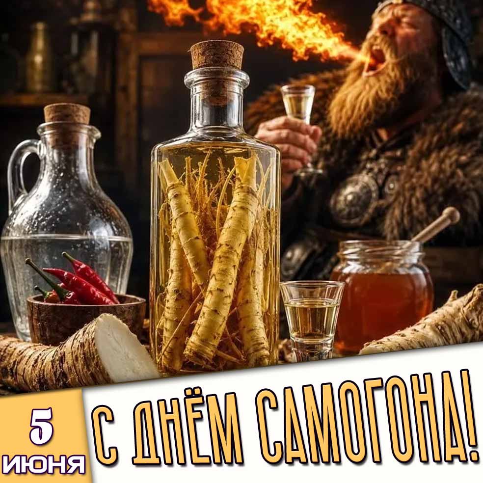Картинка 5 июня - с днём самогона!