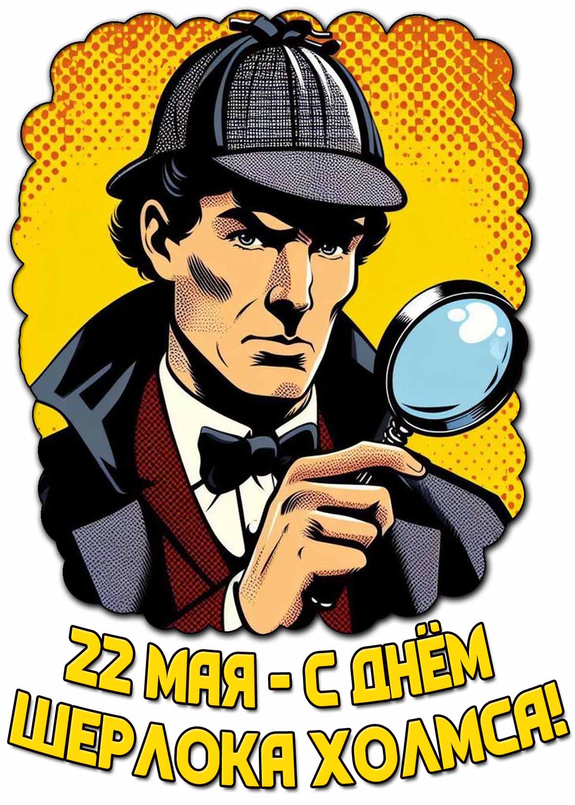 С днём Шерлока Холмса! - красивая картинка на 22 мая