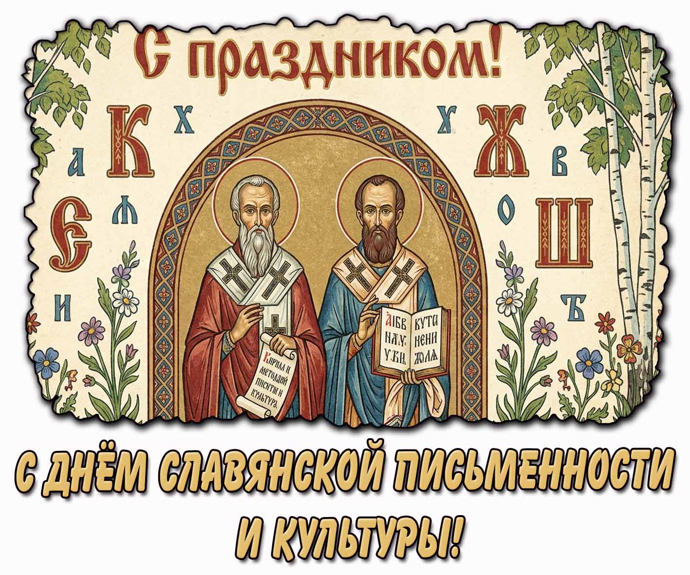 Картинка "С днём славянской письменности и культуры! С праздником!"