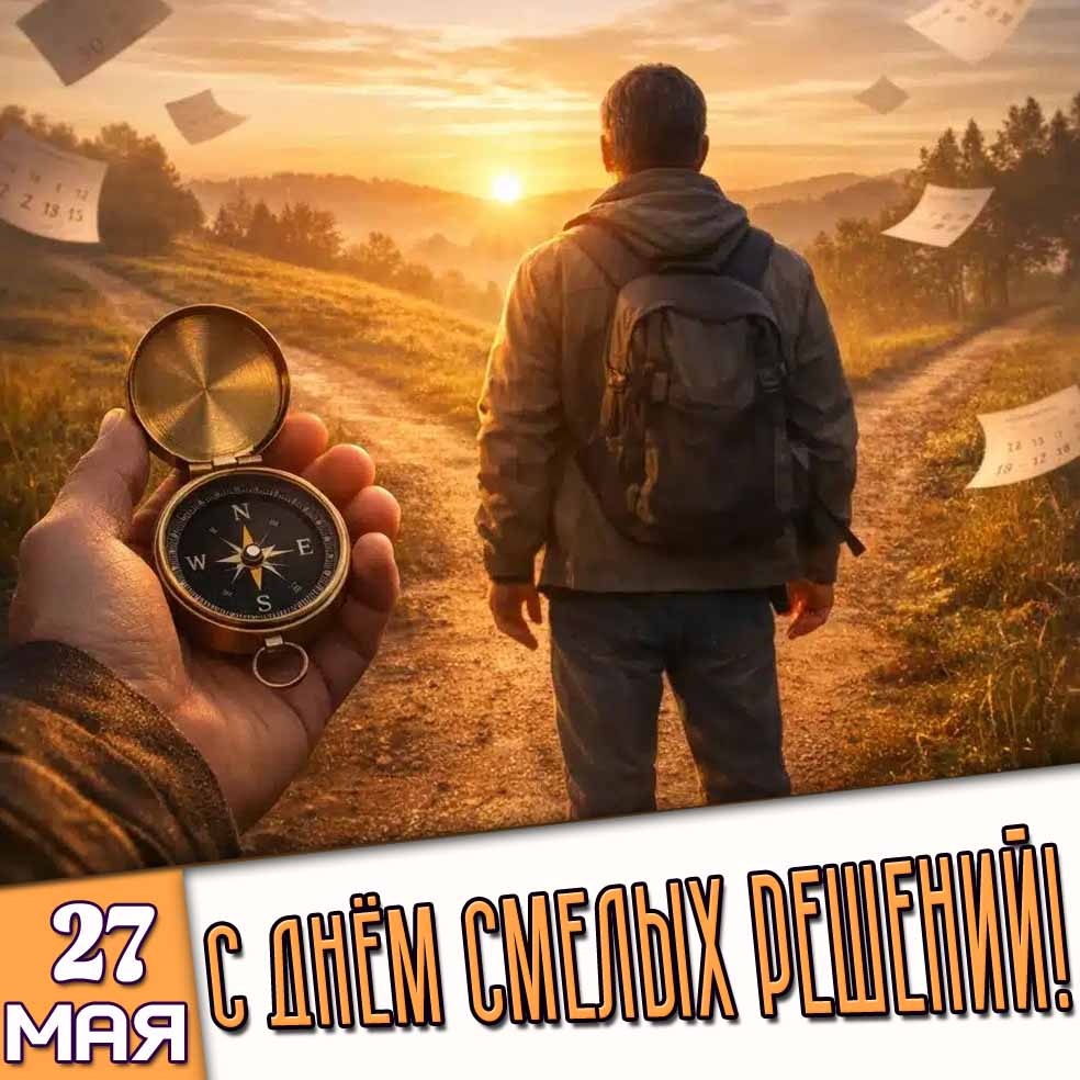 Картинка 27 мая - с днём смелых решений!
