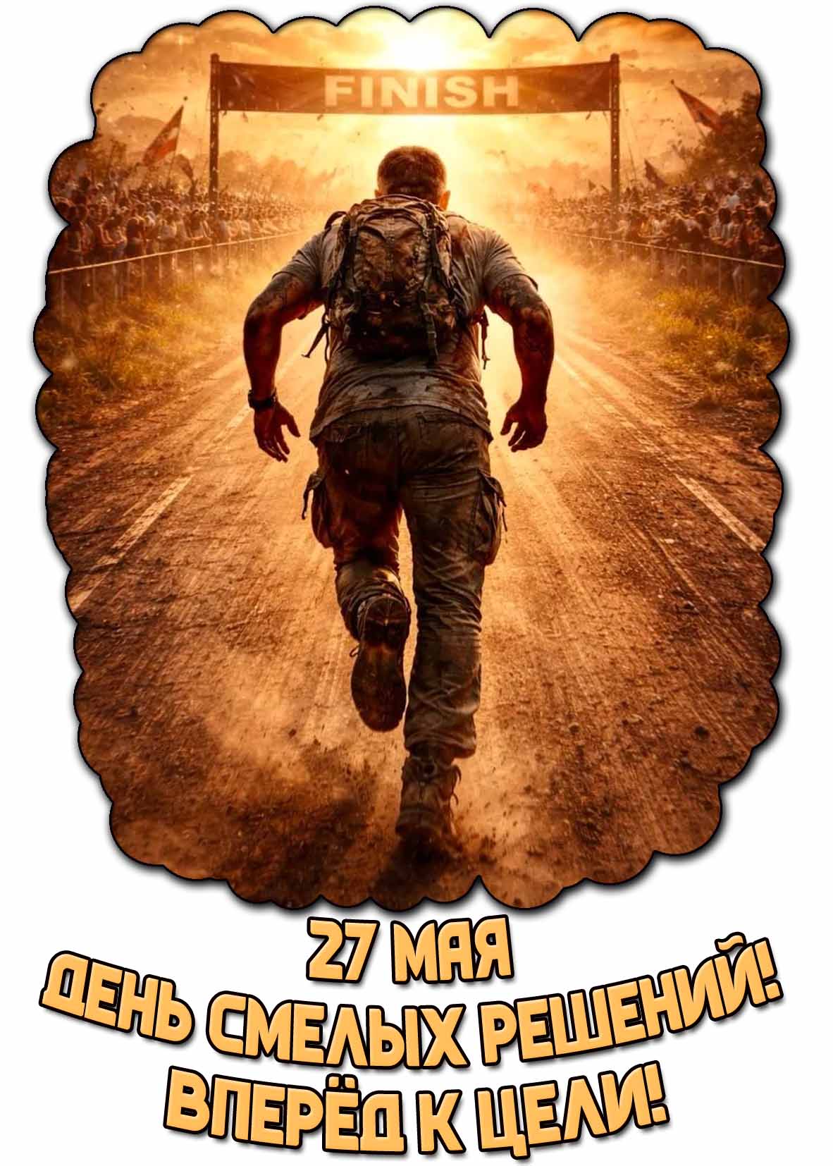 Картинка "27 мая - день смелых решений! Вперёд к цели!"