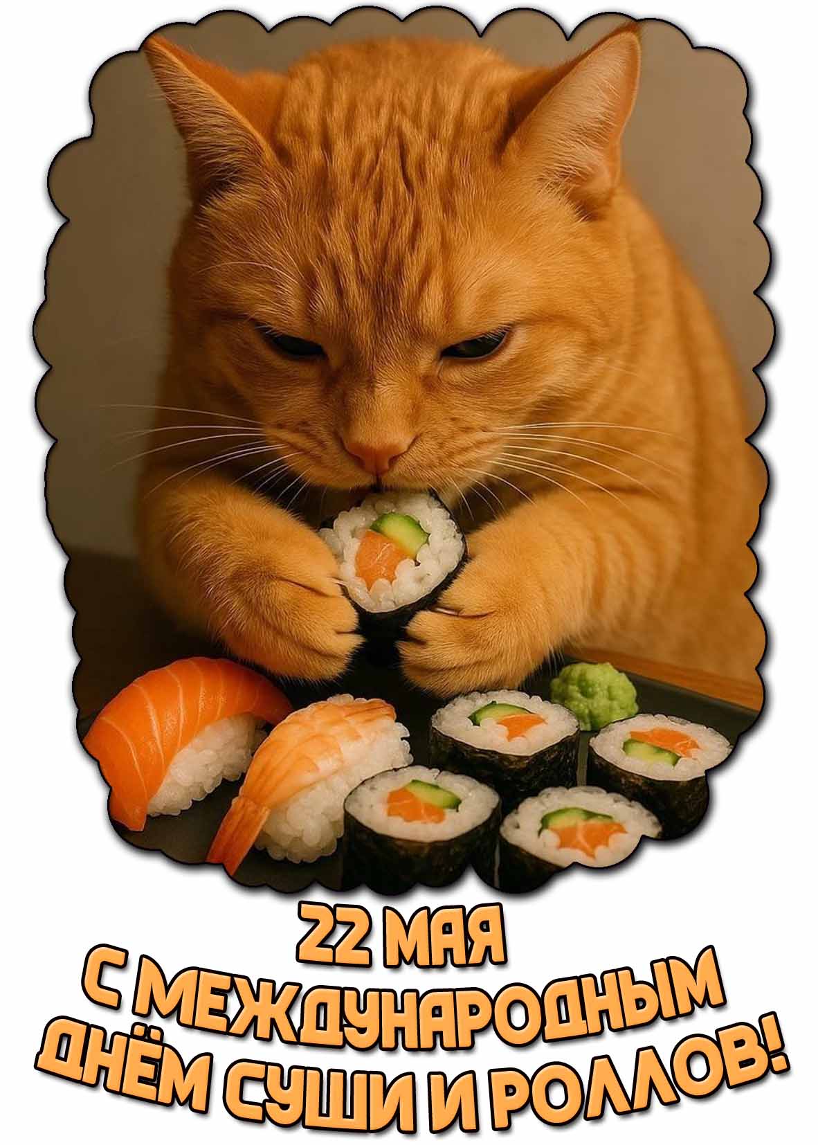 Картинка с Международным днём суши и роллов - 22 мая