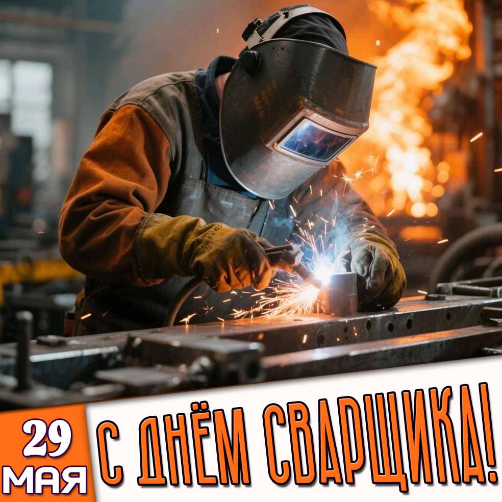 Открытка 29 мая - с днём сварщика!