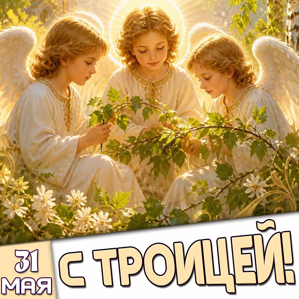 Открытка 31 мая - с Троицей!