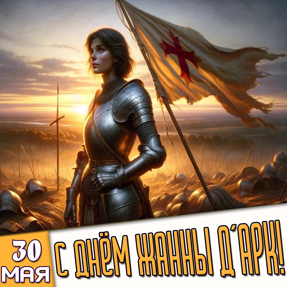 Открытка 30 мая - с днём Жанны д’Арк!