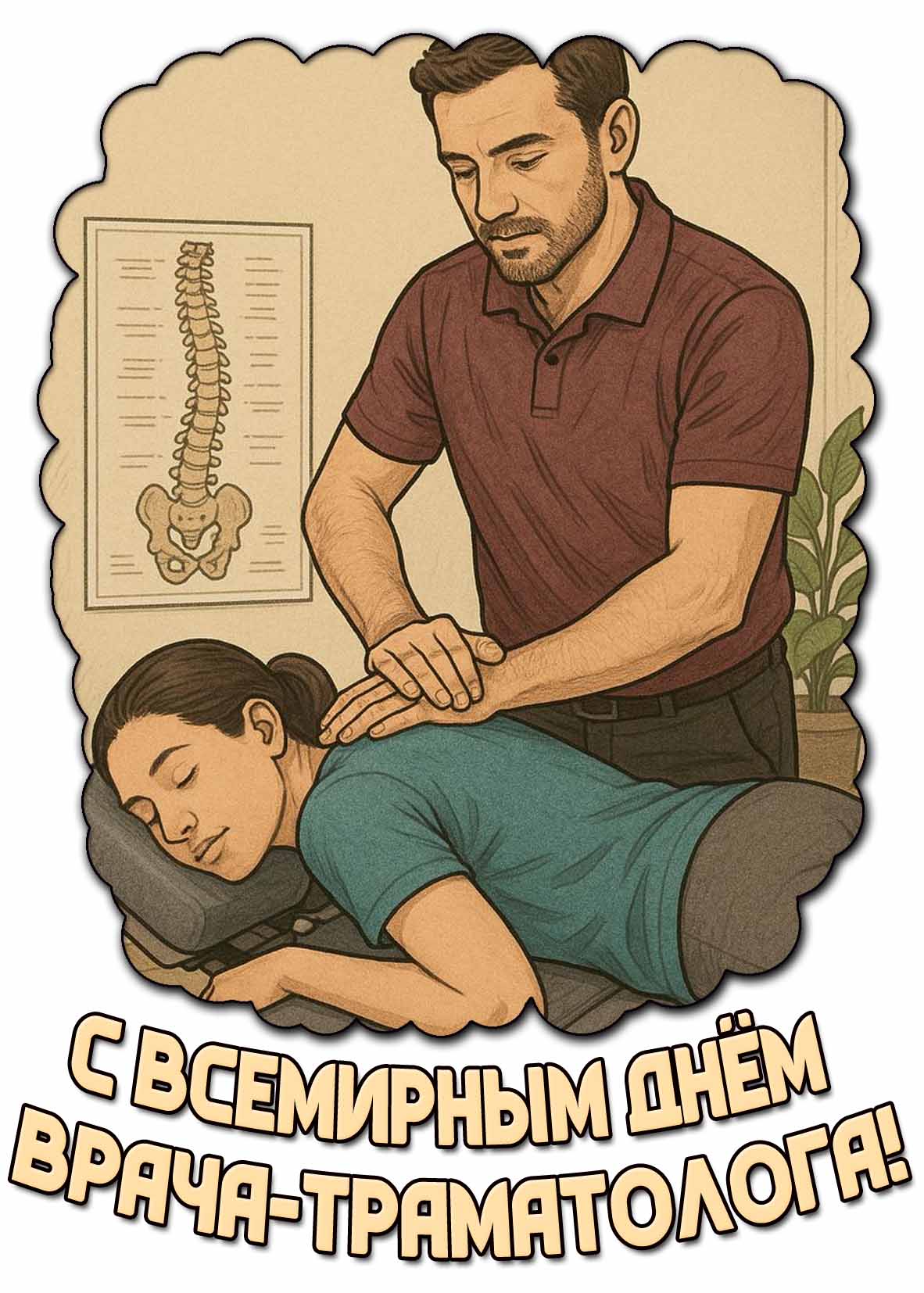 Открытка с Всемирным днём врача-травматолога