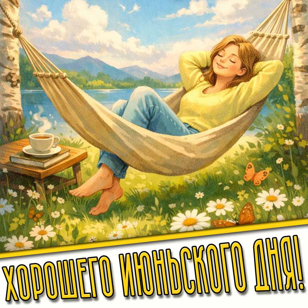 Картинка для девушки "Хорошего июньского дня!"