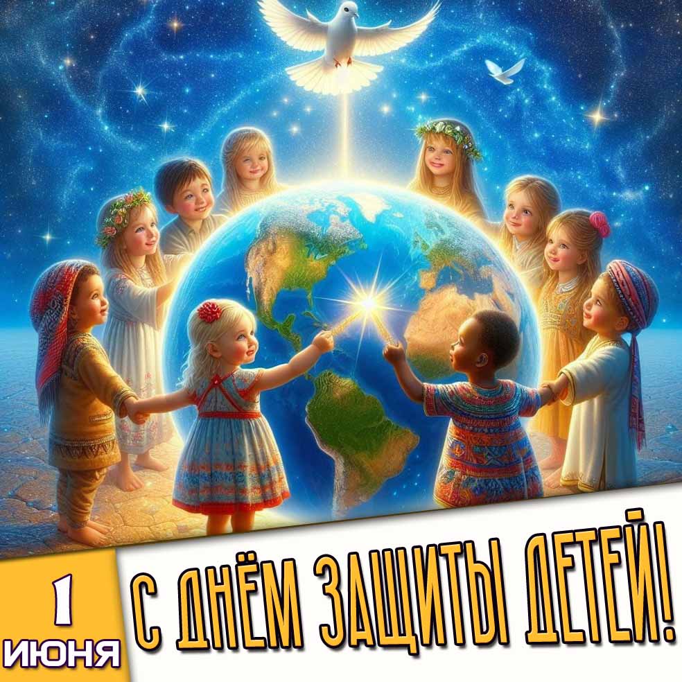Картинка 1 июня - с днём защиты детей!