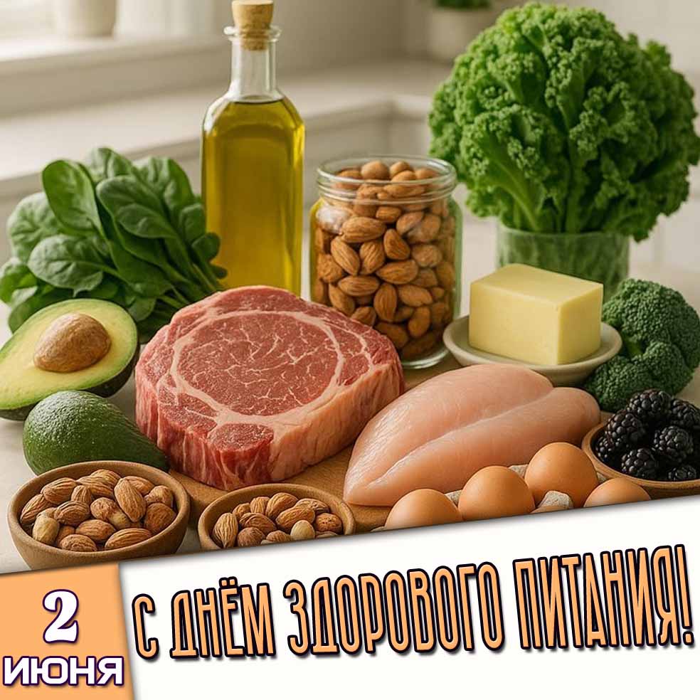 Открытка 2 июня - с днём здорового питания!