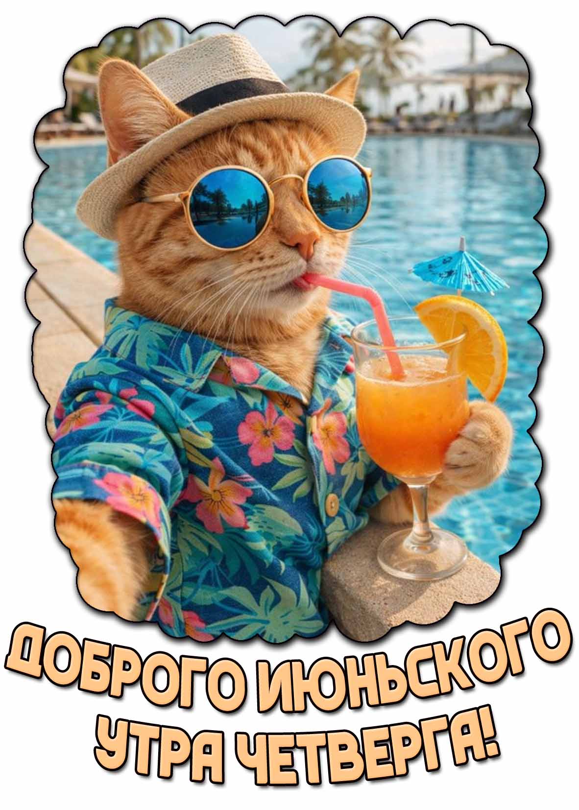 Прикольная открытка доброго июньского утра четверга