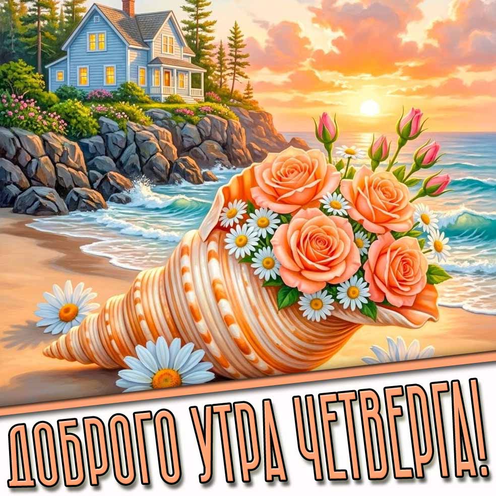 Доброго утра четверга! - летняя открытка