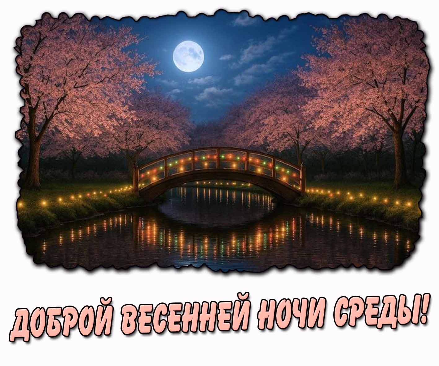 Доброй весенней ночи среды! - картинка с луной