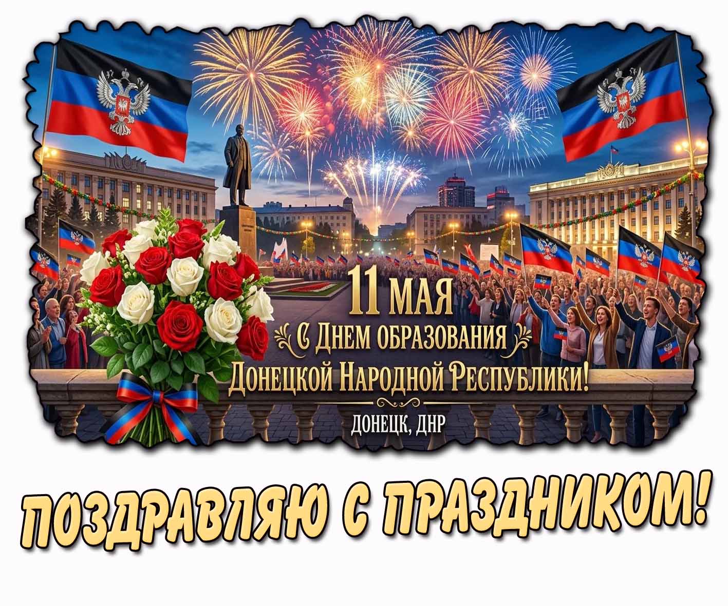 Картинка "11 мая - С днём образования Донецкой Народной Республики! Поздравляю с праздником!"